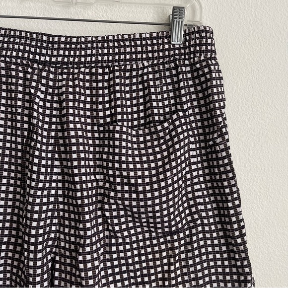 CDLP Burgundy & White Check Pool Shorts - Picture 3 of 6